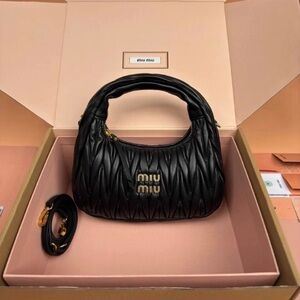 Miu Miu Black Quilted Shoulder Bag